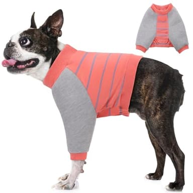 KOESON Dog Recovery Sleeve,Soft Dog Surgery Recovery Suit Front Legs Dog Sleeves for Wounds Front Legs,Dog Leg Sleeve to Stop Licking Dog Elbow Protector,Dog Cone Collar Alternative Orange - Image 1