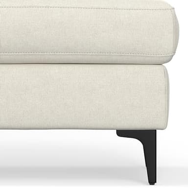 SIMPLIHOME Ava Ottoman in 100% Recycled Polyester Tightly Woven Performance Fabric, Cream, 36-inch Wide, Mid-Century Modern Style Multipurpose Table or Footrest Ottoman, Assembled,for Living Room - Image 12