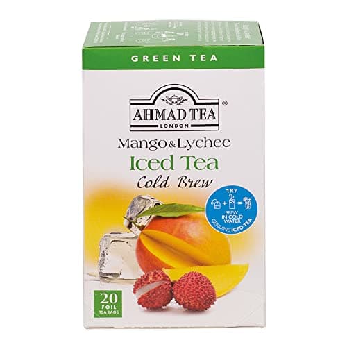 Ahmad Tea Green Tea, Cold Brew Mango and Lychee Teabags, Iced Tea, 20 ct (Pack of 1) - Caffeinated and Sugar-Free - Image 1