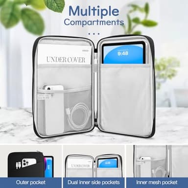 Dadanism 9-11 Inch Tablet Sleeve Bag Carrying Case for iPad (A16) 11th Gen 11", iPad 10th Gen 10.9" Air 5/4, i-Pad Air/Pro 11", i-Pad 9/8/7th, Galaxy Tab A9+ Plus 11", Remarkable 2 10.3", Black - Image 3