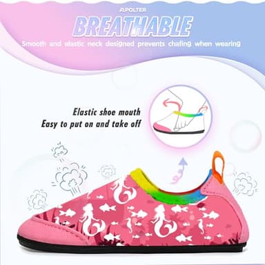 Apolter Baby Boys and Girls Swim Water Shoes Barefoot Aqua Socks Non-Slip for Beach Pool Toddler - Image 6