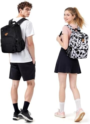 ZORFIN 26L Black Backpack for College, and Travel: Water Resistant Bookbag - Image 3
