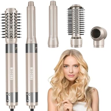 5 in 1 Hair Air Styler - Rotating Hair Dryer Brush 110000 RPM for Fast Drying & Hot-Air Automatic Wrap for Curling, Frizz-Free Blow Dryer Brush for Straightening Volumizing No Heat Damage - Image 1