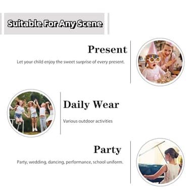 Flaryzone Toddler/Little Girls' Daisy Flower Wedding Dress Summer Flat Sandals (Black, Little Kid-Size 12) - Image 5