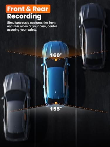 Affver 4K Dash Cam Front and Rear, Built-in 5G WiFi GPS, 64GB Card Included, 3.59'' IPS Screen Dash Camera for Cars, Dual Dashcam with G-Sensor, Loop Recording, WDR, Night Vision, 24H Parking Monitor - Image 9