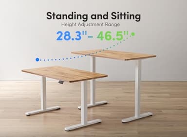 FEZIBO Electric Standing Desk, Height Adjustable Stand up Desk, 60 x 24 Inches Sit Stand Home Office Desk, Computer Desk, Light Rustic Brown - Image 6