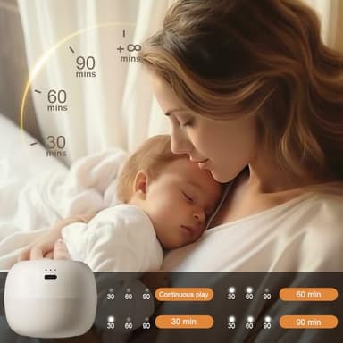 Portable Sound Machine for Baby Kids | White Noise | Sleep Soother | 16 Soothing Sounds | Timer | Memory Function | 30H | Shush | Travel | Registry Gift | Newborn Essentials | Extended Battery Edition - Image 5
