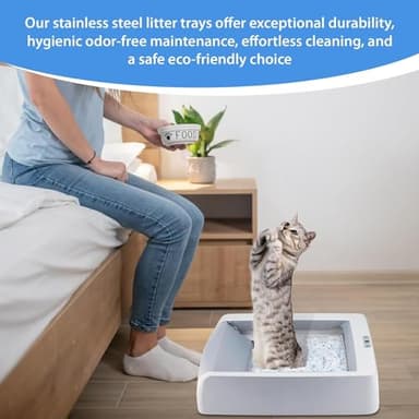 Stainless Steel Reusable Litter Tray Compatible with Petsafe Scoop-Free Self-Cleaning Cat Litter Boxes - Never Absorbs Odor, Stains, or Rusts (Stainless Steel Litter Tray) - Image 4