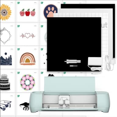 Cricut Explore 3 & Digital Content Library Bundle - Includes 30 Images in Design Space App - 2X Faster DIY Cutting Machine for All Crafts, Cuts 100+ Materials Blue - Image 1