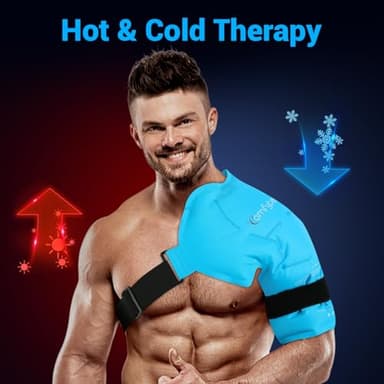 Comfytemp Shoulder Ice Pack Rotator Cuff Cold Therapy Wrap, FSA Eligible, Gel Ice Packs for Injuries Reusable, Instant Cold Compress Shoulder Brace for Pain Relief, Surgery Recovery Item Gift (Large) - Image 5