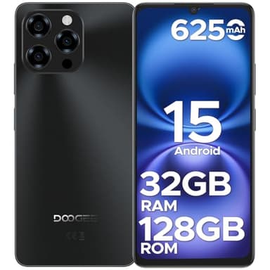 DOOGEE Note 58 Android 15 Unlocked Cellphone,32GB+128GB/2TB Expand Cell Phone with 6.75" HD+ Waterdrop Screen, 6250mah Battery,4G Dual Sim Unlocked Smartphone,Widevine L1/NFC/OTG/Face Unlock, Black - Image 9