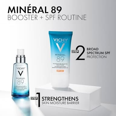 Vichy Minéral 89 Face Sunscreen SPF 30, Hydrating Daily Sunscreen For Face SPF 30, Hyaluronic Acid + Niacinamide + Squalane Oil, No White Cast Sunscreen, Oxybenzone Free, Travel Size Sunscreen - Image 8