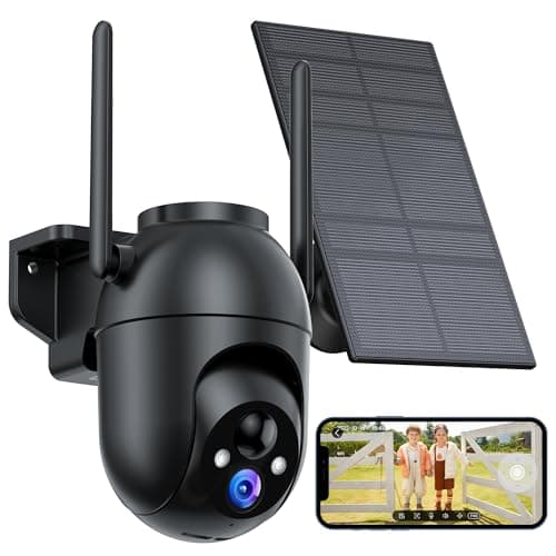 Security Cameras Wireless Outdoor Solar: 2K WiFi Camera for Home Security System - Battery Powered Cam IP66 Waterproof Motion Sensor - Camaras de Seguridad para Casa Inalambricas - Image 1