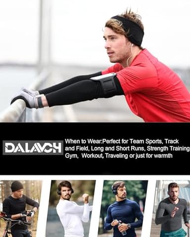 Dalavch 5 Pack Men's Compression Shirts Long Sleeve Athletic Workout Sports Undershirt Base Layer Top for Winter 2 Black 1 White 1 Gray 1 Blue Large - Image 6