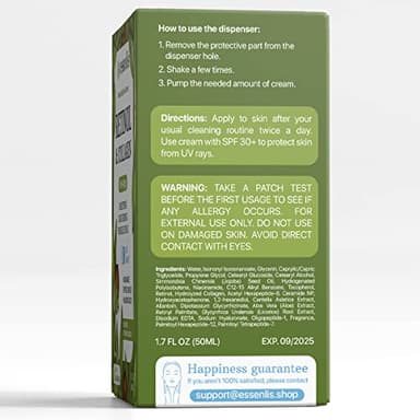 ESSENLIS Retinol Cream for Face - Anti Aging Face Moistuirzer with Collagen & Hyaluronic Acid - Day & Night Face Cream for Women and Men - Image 9