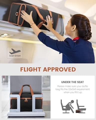 LOVEVOOK Extra Large Travel Duffle Bag, Weekender Bags For Women, Carry On Personal Item Travel Bag For Airplanes, Overnight Bag Hospital Bag for Labor and Delivery, Gym Duffel Bag, 3Pcs - Image 4