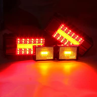 VINAUO Boat Trailer Lights, 2X New Submersible Trailer Light Kit with Wiring Harness, 2 Amber LED Marker Lights for Camper Truck RV Boat Snowmobile Over 80" Inches - Image 5