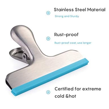 HOUSE AGAIN 12 Pack Stainless Steel Chip Bag Clips Covered with Silicone - NO More Sharp Edges - Color Coded for Food Bags - Air Tight Seal, Heavy Duty for Kitchen and Office, 3 Inches - Image 5