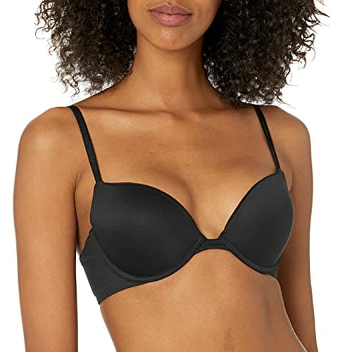 Calvin Klein Women's Constant Push Up Plunge Bra Bra, -black, 36C - Image 1