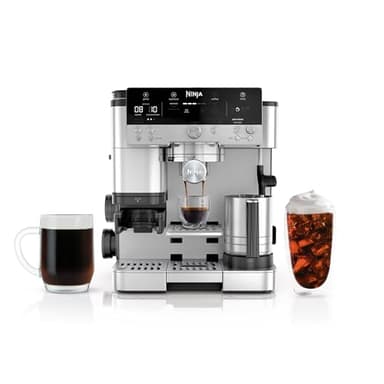 Ninja R-ES601 Luxe Café Premier Series Espresso Machine, Drip Coffee, Cold Brew, Grinder, Tamper, Frother, Silver (Renewed) - Image 1