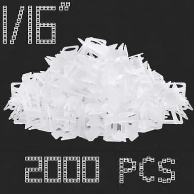 Eunice Tile Spacers 1/16，2000 Pcs DIY Tile Leveling System Clips for Professional Leveler Ceramic Tile and Stone Installation - Image 2
