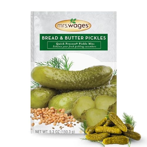 Mrs. Wages Bread and Butter Pickles Quick Process Mix, Quick and Easy, Simple-To-Use Pickle Mix, Sweet & Tangy Flavors, 5.3 oz Packet (Value Pack of 6) - Image 1