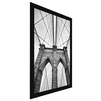 Americanflat 20x30 Poster Frame with Polished Plexiglass - Black Picture Frame - Wide Photo Frames Made of Engineered Wood for Vertical or Horizontal Wall Display - Epic Collection - Black - Image 8