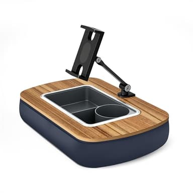 ERGONOV Lap Beanbag Tablet Pillow Stand,Adjustable iPad Holder with Snack Bowl,360° Rotating Clip for 4.7-13" Kindle,Phone,Tablet.Ideal for Hands-Free Reading and Relaxation on Bed,Couch,Recliner,Gray - Image 9