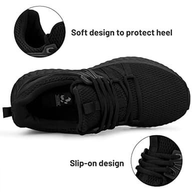 Abboos Women's Lightweight Walking Shoes Comfortable Tennis Athletic Workout Sneakers Sport Running Shoes for Women Black Size 9.5 - Image 3