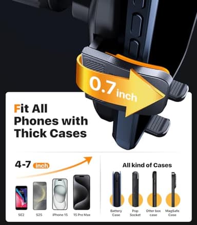hitolza Ultra Stable Phone Holders for Your Car [Powerful & 360 Adjustable Suction Cup] Universal Car Phone Holder Mount Long Arm Flexible Car Mount for Dashboard Windshield Air Vent All Phone Case - Image 5