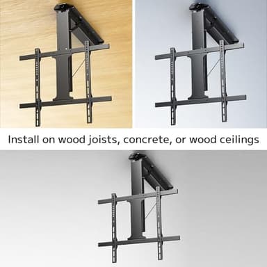 Yegosh Electric Ceiling TV Mount, Remote Adjustable Flip Down Bracket for 32 to 70 Inch Flat Curved Screen TVs Max VESA 600x400mm, Motorized TV Ceiling Mount for Flat Pitched Roof Indoor Outdoor - Image 8