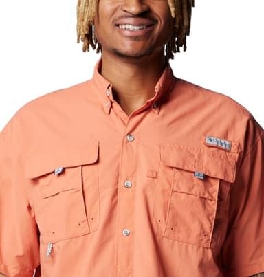 Columbia Men's Bahama II Short Sleeve Shirt, Faded Peach, Small - Image 4
