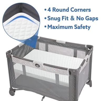Pro Goleem Pack and Play Mattress (38"x26"), Waterproof Pack n Play Mattress Pad with Carry Bag, Soft Playard Mattress for Babies and Toddlers - Image 3