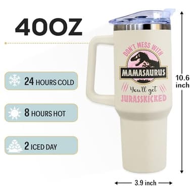 Gifts for Mom from Daughter, Son - Mothers Day Gifts for Mom, Wife, Women - Moms Birthday Gift Ideas, Cool Birthday gifts for Moms, Mothers - Best mom Tumbler, 40 Oz Stainless Steel moms Coffee Cup - Image 5