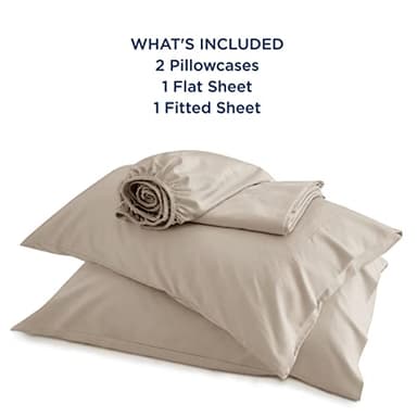 Bedsure GentleSoft King Size Sheets Set, Cooling Sheets for Hot Sleepers, Rayon Derived from Bamboo, Breathable & Soft, Deep Pocket Up to 16 Inches, Hotel Luxury Silky Bedding, Simply Taupe - Image 6