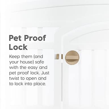 IRIS USA 24" 6-Panel Dog Playpen with Door, 61 x 61 x 24, Puppy Playpen, Dog Play Pen Indoors, Pet Fence, Puppies/Small Dogs, White - Image 6