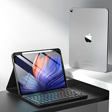 Harvopu Compatible for iPad Air 11-inch/ 10.9" Air 5th 4th Generation Case with Keyboard - Backlit Detachable, Folio Cover with Pencil Holder for iPad Air 11 Inch M3/M2, Air 5 2022/ Air 4 (Black) - Image 8