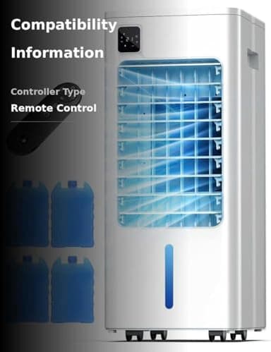 AIRTHRYL Smart Portable Air Conditioners, 3-IN-1 Evaporative Air Cooler, Quiet Operation, 1-12H Timer for Auto Shut-off, 5 Modes & 3 Fan Speeds, Removable Water Tank - Image 3