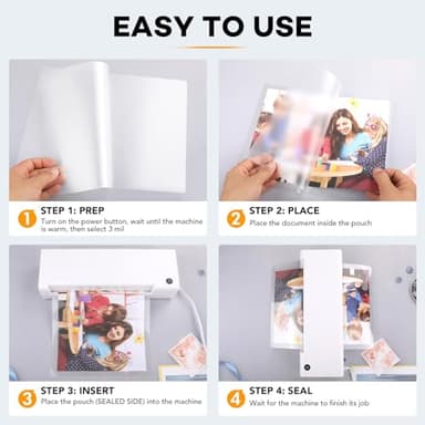 600 Pack Laminating Sheets, 3 Mil, 9 x 11.5 Inches Thermal Laminating Pouches Lamination Sheet Paper for Laminator, Clear, Letter Size, Office and School Supplies - Image 6