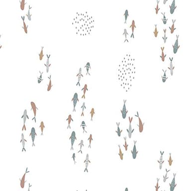 Lulujo Muslin Change Pad Cover - Fitted Changing Pad Cover for Boys and Girls -32"x17", 1 Pack (Fish) - Image 5