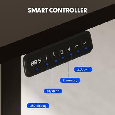 FLEXISPOT Standing Desk, 48" x 24" One-Piece Desktop, Height Adjustable Computer Desk for Home Office, White Frame & Black Top (One Package - Image 4