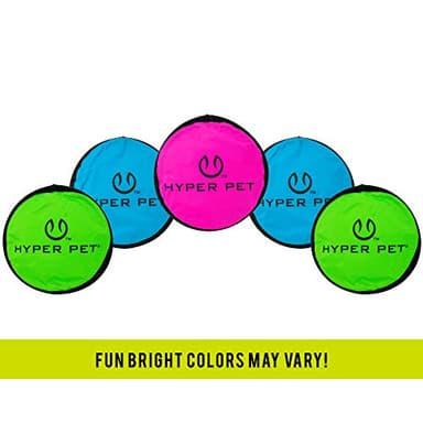 Hyper Pet Flippy Flopper 9" Flying Disc Soft Dog Toy, Floats in Water & Safe on Teeth, for All Breeds, Pack of 5 (Colors May Vary) - Image 6