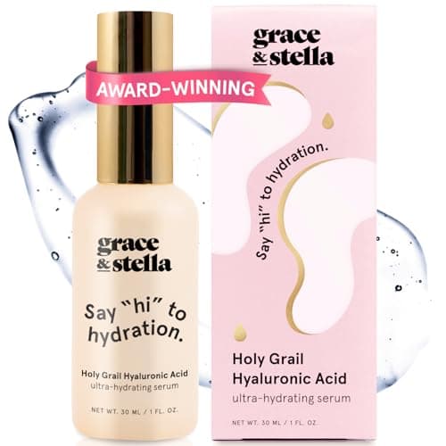 grace & stella Award Winning Hyaluronic Acid Serum (30ml/1 fl oz) Hydrating Hyaluronic Acid Serum for Face - Acido Hialuronico for Women - Remove Fine Lines, Wrinkles, Anti Aging - Vegan Skincare - Image 1
