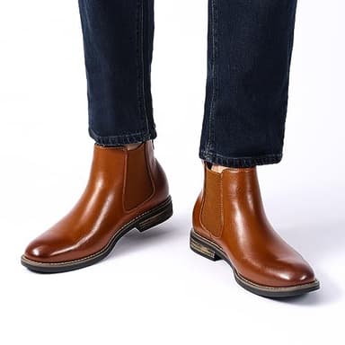 Bruno Marc Men's Classic Chelsea Ankle Dress Boots,Size 7.5,Brown,URBAN-06-1 - Image 6