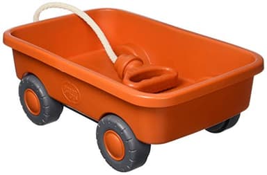 Green Toys Wagon, Orange CB - Pretend Play, Motor Skills, Kids Outdoor Toy Vehicle. No BPA, phthalates, PVC. Dishwasher Safe, Recycled Plastic. - Image 2