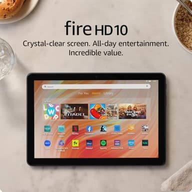 Like-New Amazon Fire HD 10 tablet (newest model) built for relaxation, 10.1" vibrant Full HD screen, octa-core processor, 3 GB RAM, 32 GB, Black - Image 7