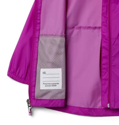Columbia Youth Girls Switchback II Rain Jacket, Bright Plum, Medium - Image 6