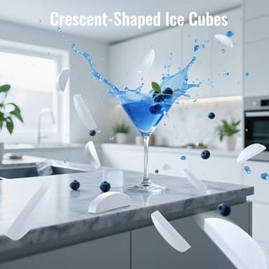 IECIVC Under Counter Crescent Ice Maker Machine, 15'' W Drainless Built-in Ice Maker, 25 LBS/Day with 22 LBS Storage Bin, Perfect for Commercial Home Bar, No Drain - Image 3