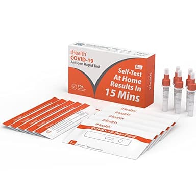 iHealth COVID-19 Antigen Rapid Test, 1 Pack, 5 Tests Total, FDA EUA Authorized OTC at-Home Self Test, Results in 15 Minutes with Non-invasive Nasal Swab, Easy to Use & No Discomfort - Image 7