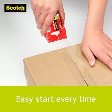Scotch Sure Start Shipping Packaging Tape, 1.88" x 22.2 yd, Designed for Packing, Shipping and Mailing, Quiet Unwind, No Splitting or Tearing, 1.5" Core, Clear, 6 Dispensered Rolls (145-6) - Image 11